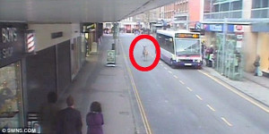 ... eye' after being trampled by the frightened animal outside Superdrug