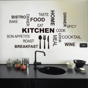 Removable Kitchen Word Collage Wall Decal Only $3.40 Shipped!