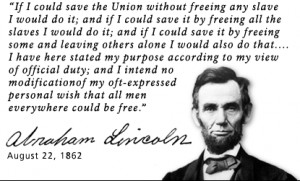 abe lincoln abolishion of slavery took aim for unpopular increases