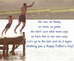 Father's Day wishes depicting a fun relationship between a father and ...