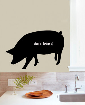 Wall Vinyl Chalkboard Sticker Decal Funny Pig Animal A1626 decals