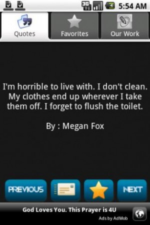 View bigger - Megan Fox Quotes for Android screenshot