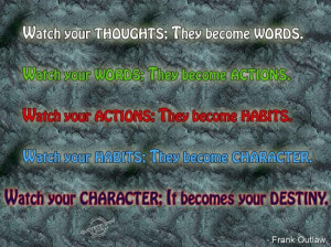 ... Words.Watch Your Words,They Become Actions ~ Inspirational Quote