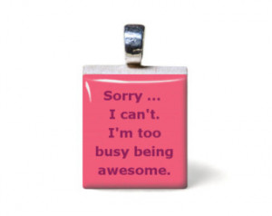 Sorry, I can't, I am too busy being awesome, quote, Don't Bother ...