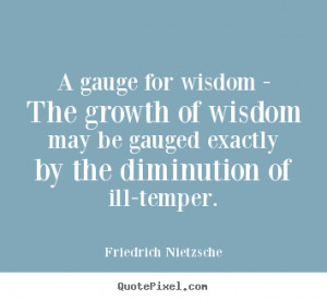 gauge for wisdom - The growth of wisdom may be gauged exactly by the ...