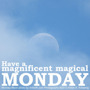 Have a magnificent magical Monday Moon blue sky misty clouds photo by ...