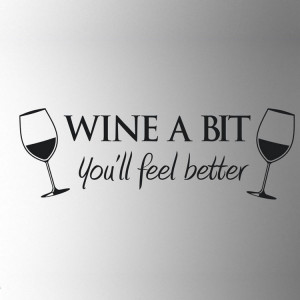 Wine A Bit Vinyl Wall Art Wall Quote Sticker Dinning Kitchen Removable ...