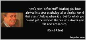 More David Allen Quotes