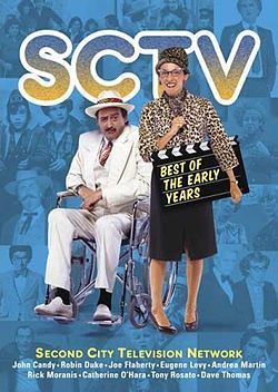 Prickley on the cover of an SCTV DVD, with Guy Caballero.