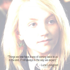 Luna! #harrypotter #hp #luna #lunalovegood #quote #myedit #ravenclaw # ...