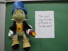 Jiminy Cricket Phrases Of Friendship & Good Character Bulletin Board # ...