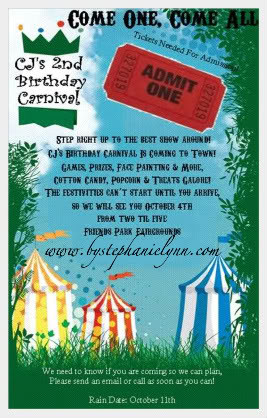 Quotes Picture on Carnival Birthday Party With Games Creative Party ...