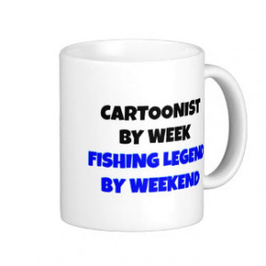 Fishing Legend Cartoonist Mugs