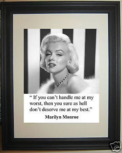 Marilyn-Monroe-dont-deserve-me-at-Famous-Quote-Framed-Photo-Picture ...