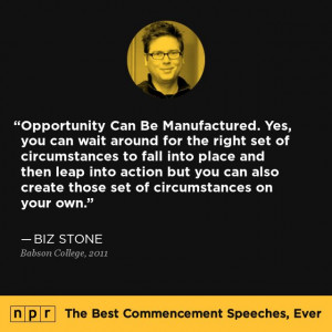 Biz Stone, 2011. From NPR's The Best Commencement Speeches, Ever.