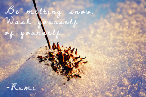 Melting Snow Quote and Snow