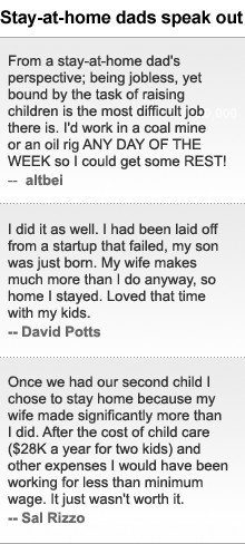 ... under the age of 5, 20% of dads in 2010 were the primary caretaker