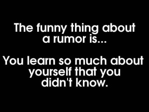 The Funny Thing About A Rumor