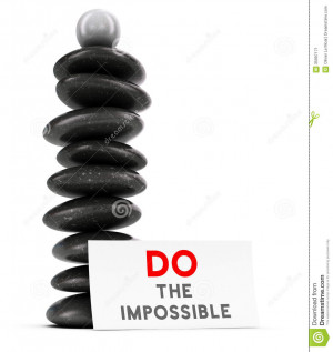 ... motivational quote. 3D render symbol of will power and achieving goal