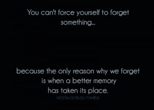 You Can’t Force Yourself To Forget Something