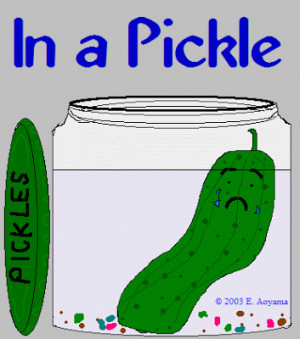 be in a (pretty/right) pickle (old-fashioned, informal)20160