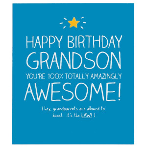 Happy Jackson Grandson 100% Totally Awesome Card