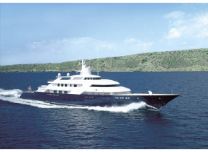 The yacht has a hard steel hull and aluminium superstructure