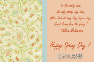 Happy Spring Day Card with quote