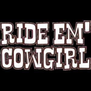 Cowboy (A4) Ride Em Cowgirl Applique 6x10