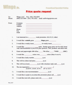 Download Wingo Request Quote doc.