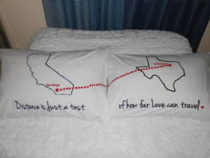 ... Love Quote, Connecting Hearts Between States, Bedroom Decor, Couples