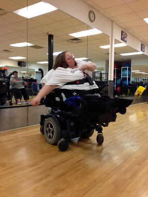 ... in wheelchair teaches fitness classes to people with disabilities
