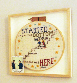 ... Taylor Swift Made Ed Sheeran A Needlepoint With A Drake Quote On It