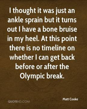 was just an ankle sprain but it turns out I have a bone bruise in my ...