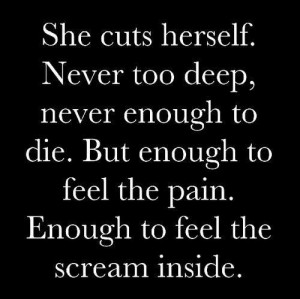 black, black and white, cry, cut, cuts herself, die, feel, hurt ...