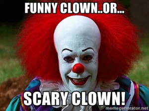 pennywise the clown funny clown or scary clown