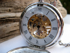 Pocket Watch Engraved Silver Roman Mechanical - Double Cover ...