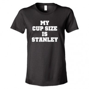 Womens My Cup Size Is Stanley - High Quality Fashion Tee Shirt - Black ...