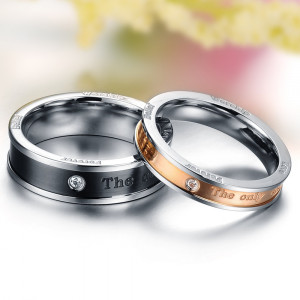 CZ-Wedding-Rings-For-Men-And-Women-Forever-Love-Gold-Couple-Rings ...