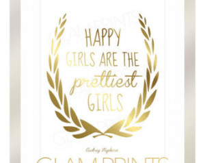 ... Quote Gold Foil Print Art Typography Sign Picture Girls Room Quote