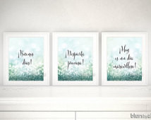 ... nursery quote print, mint nursery, spanish quote print, quote in