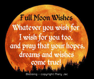moon full moon wishing full moon wishing