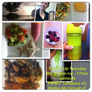 Tone It Up Tuesday, Lorna Jane 2013 diary, Green Lipped Mussels ...