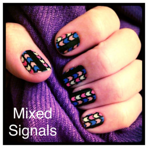 Mixed signals Jamberry nails www.emilyhooten.jamberrynails.net