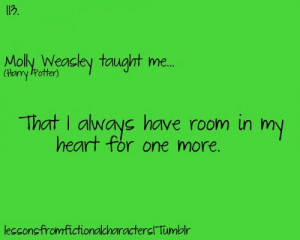 Mrs. Weasley taught me