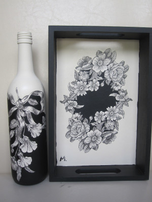 decoupage,+print+room,+black+and+white,+butelka,+bottle,+dogs,+001.JPG