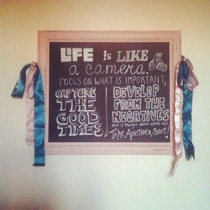 Chalkboard...quotes change regularly...
