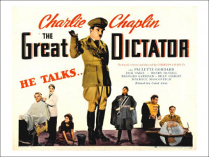 Charlie Chaplin as Adenoid Hynkel in The Great Dictator (1940)