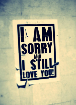 ... how to say i am sorry and i love you by himself especially if you say