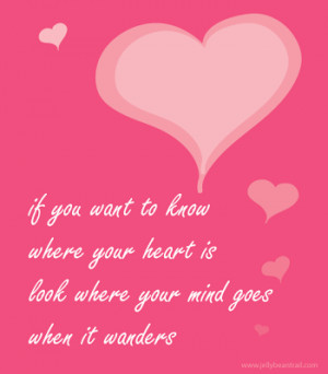 ... where your heart is look where your mind goes when it wanders quote